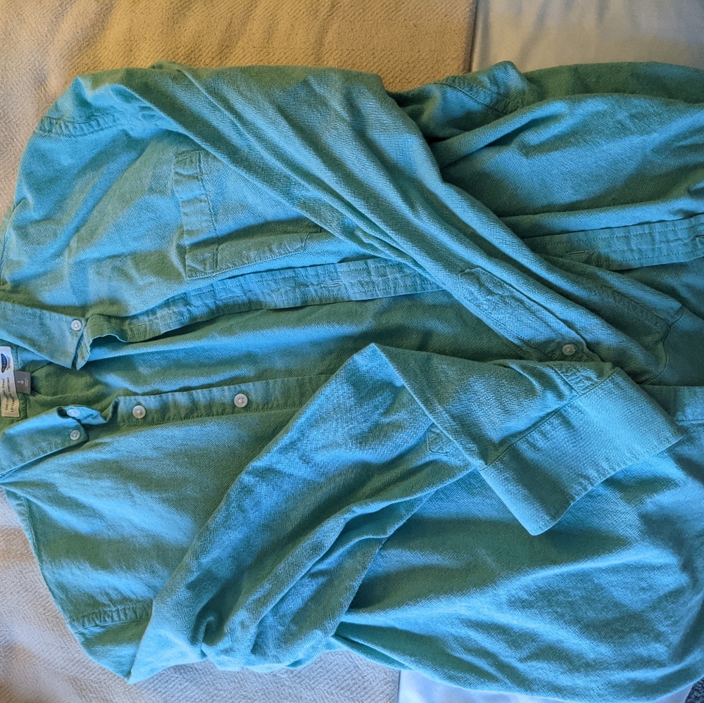 Green button up